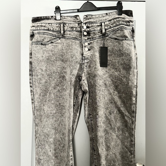 Brand new high waist black grey white wash size 20 - Picture 2 of 7
